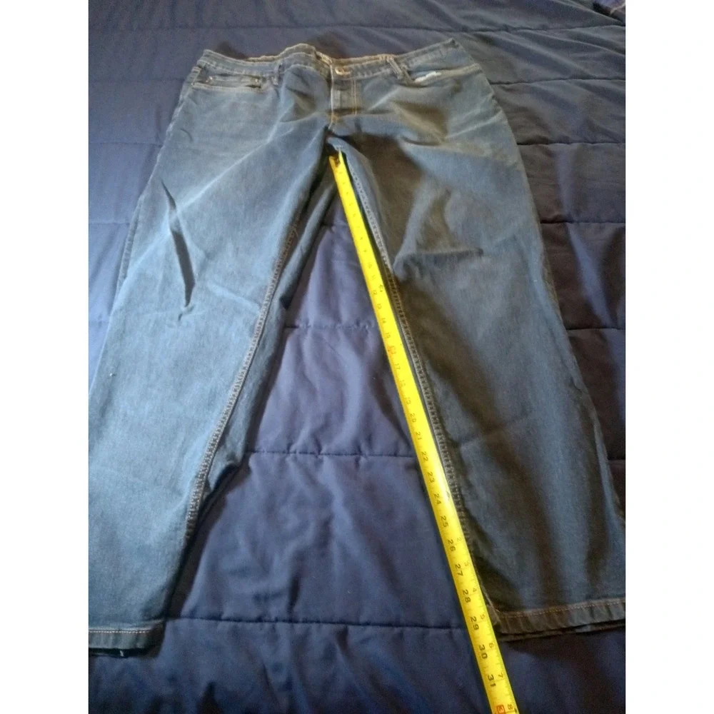 Chaps Men's‎ Slim Straight Fit Jeans Size 44x32 Dark Wash Denim